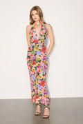Janelle Black Multi Floral Backless Maxi Dress