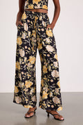 Taelyn Black Multi Floral Wide-Leg Pants
