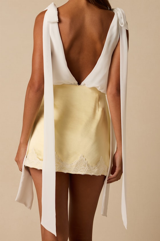 Leonie Ivory Tie-Strap Bodysuit