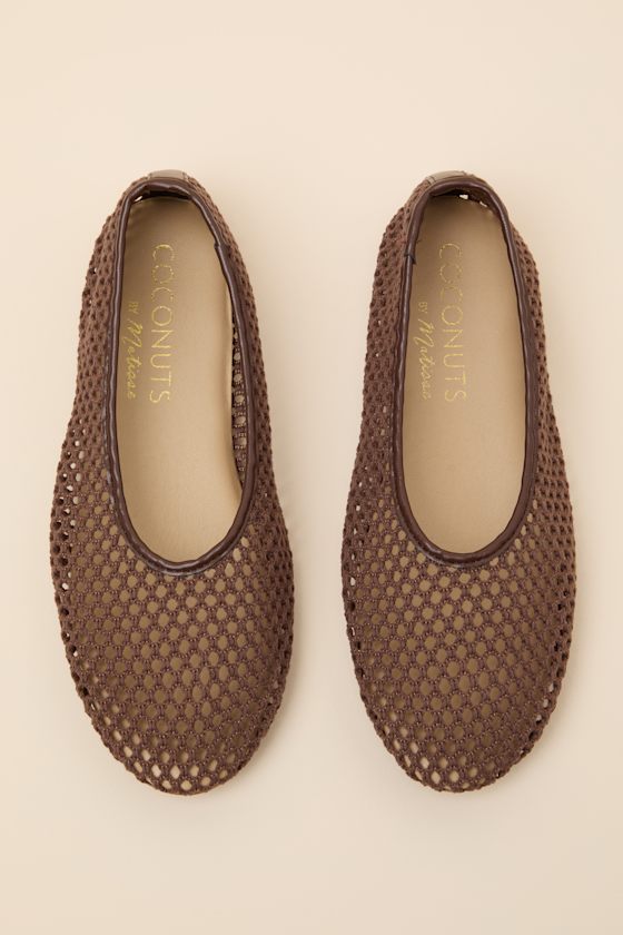Marta Chocolate Woven Ballet Flats
