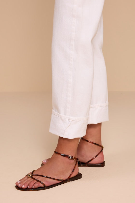 Kenley Tortoise Jelly Ankle Strap Sandals
