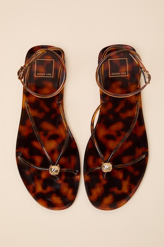 Kenley Tortoise Jelly Ankle Strap Sandals