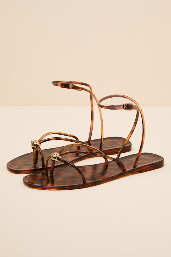 Kenley Tortoise Jelly Ankle Strap Sandals
