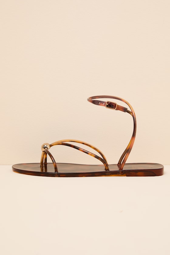 Kenley Tortoise Jelly Ankle Strap Sandals