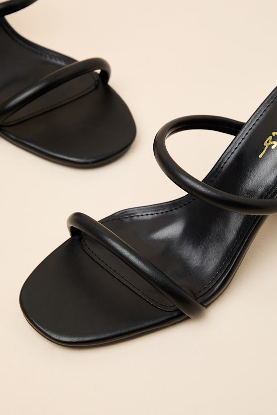Addien Black High Heel Sandals