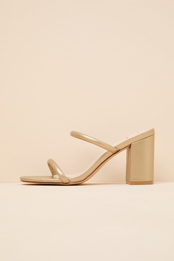 Addien Champagne Gold High Heel Sandals