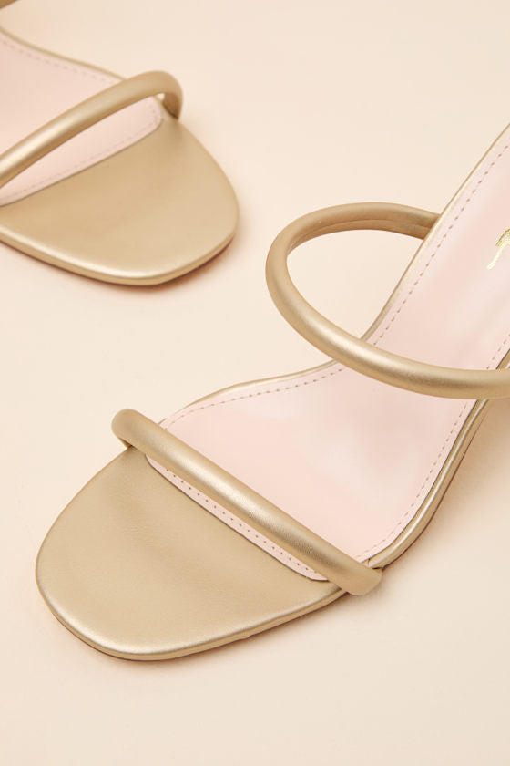 Addien Champagne Gold High Heel Sandals
