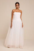 Dulce White Tulle Bustier Wedding Dress