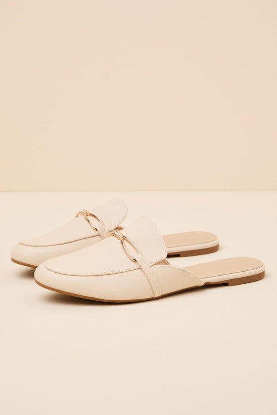 Delvin Ivory Slide-On Loafers