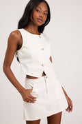 Dayton Ivory Denim Mini Skirt