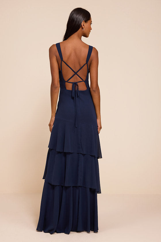 Somerset Navy Tiered Maxi Dress
