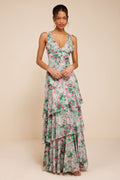 Somerset Sage Multi Floral Tiered Maxi Dress