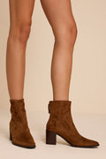 Warren Brown Suede Ankle Booties