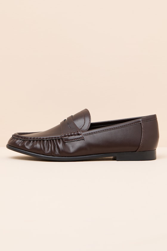 Carlton Espresso Ruched Loafers