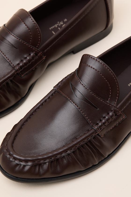 Carlton Espresso Ruched Loafers