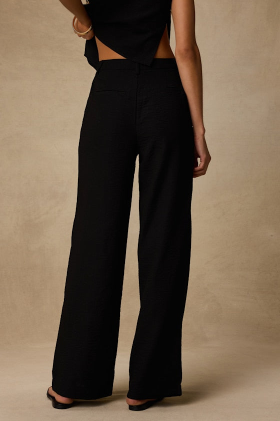 Jayden Black Wide-Leg Trousers
