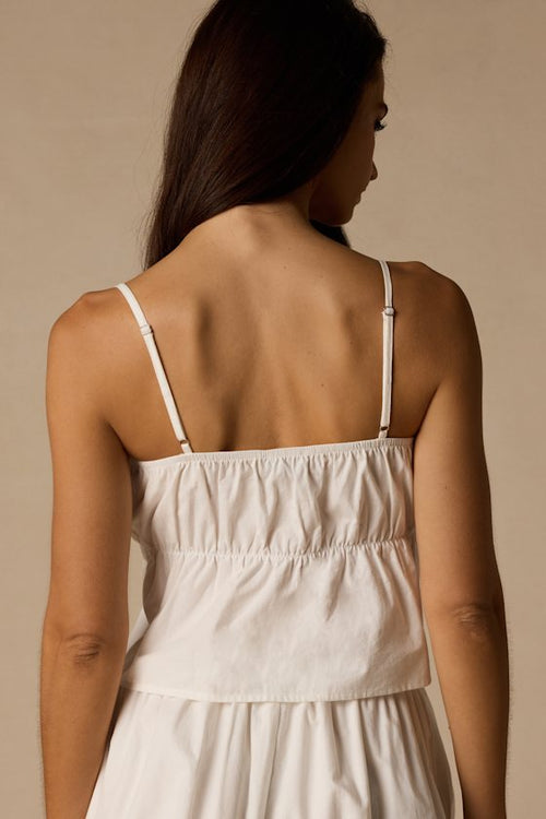 Sasha Ivory Cotton Eyelet Embroidered Cami
