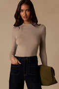 Anything is Posh-ible Taupe Top
