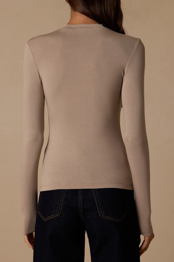 Anything is Posh-ible Taupe Top