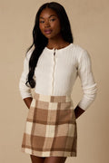 Mad for Plaid Light Brown Plaid Mini Skirt