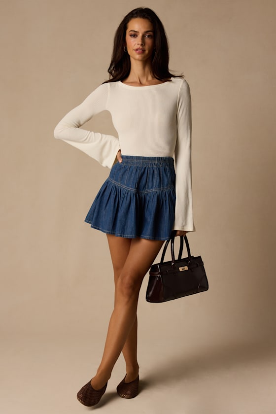 Emma Dark Wash Denim Mini Skirt