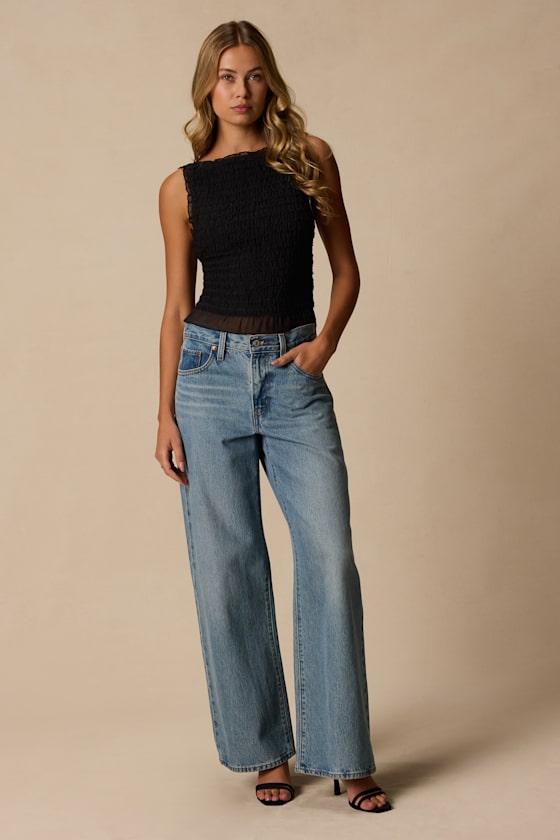 Kathryn Black Cropped Tank Top