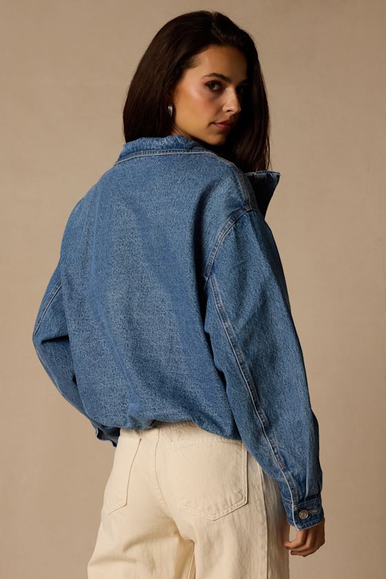 Hermia Medium Wash Bomber Jacket