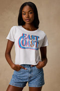 East Coast White Short Sleeve Graphic Tee