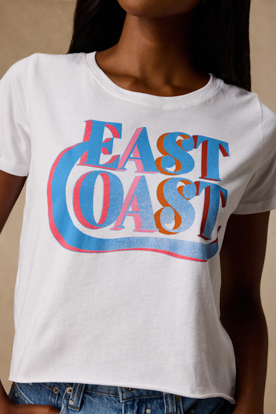 East Coast White Short Sleeve Graphic Tee
