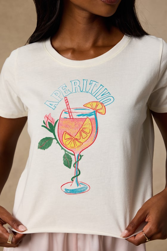 Aperitivo Ivory Short Sleeve Graphic Tee