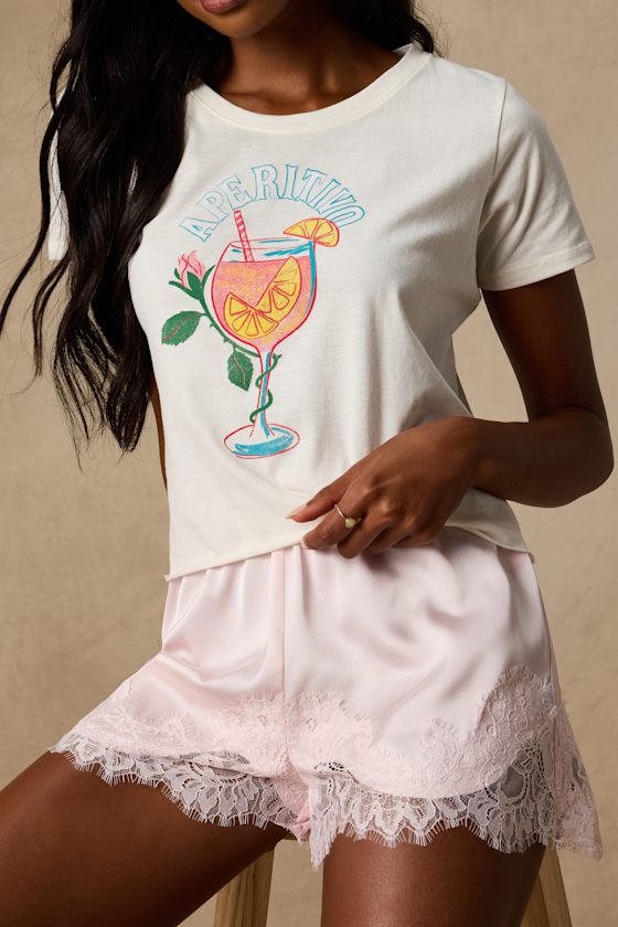 Aperitivo Ivory Short Sleeve Graphic Tee