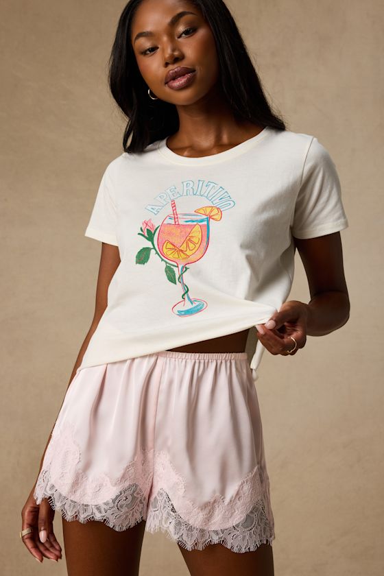 Aperitivo Ivory Short Sleeve Graphic Tee