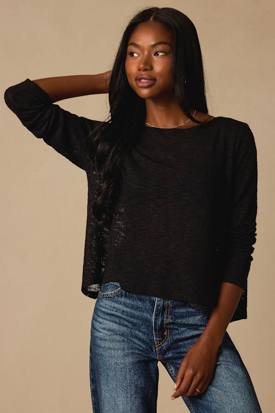 Wyatt Black Cross Back Sweater