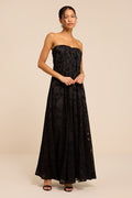 Amiri Black Floral Burnout Shift Maxi Dress