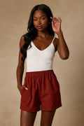 Classic Rust Red Beach Shorts