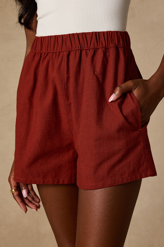 Classic Rust Red Beach Shorts