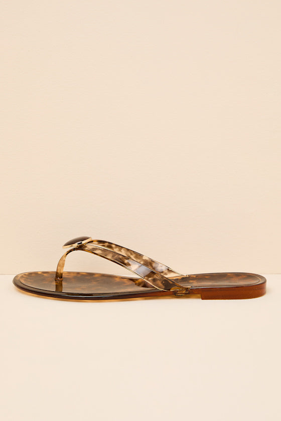 Daxley Tortoise Jelly Stone Flip Flops