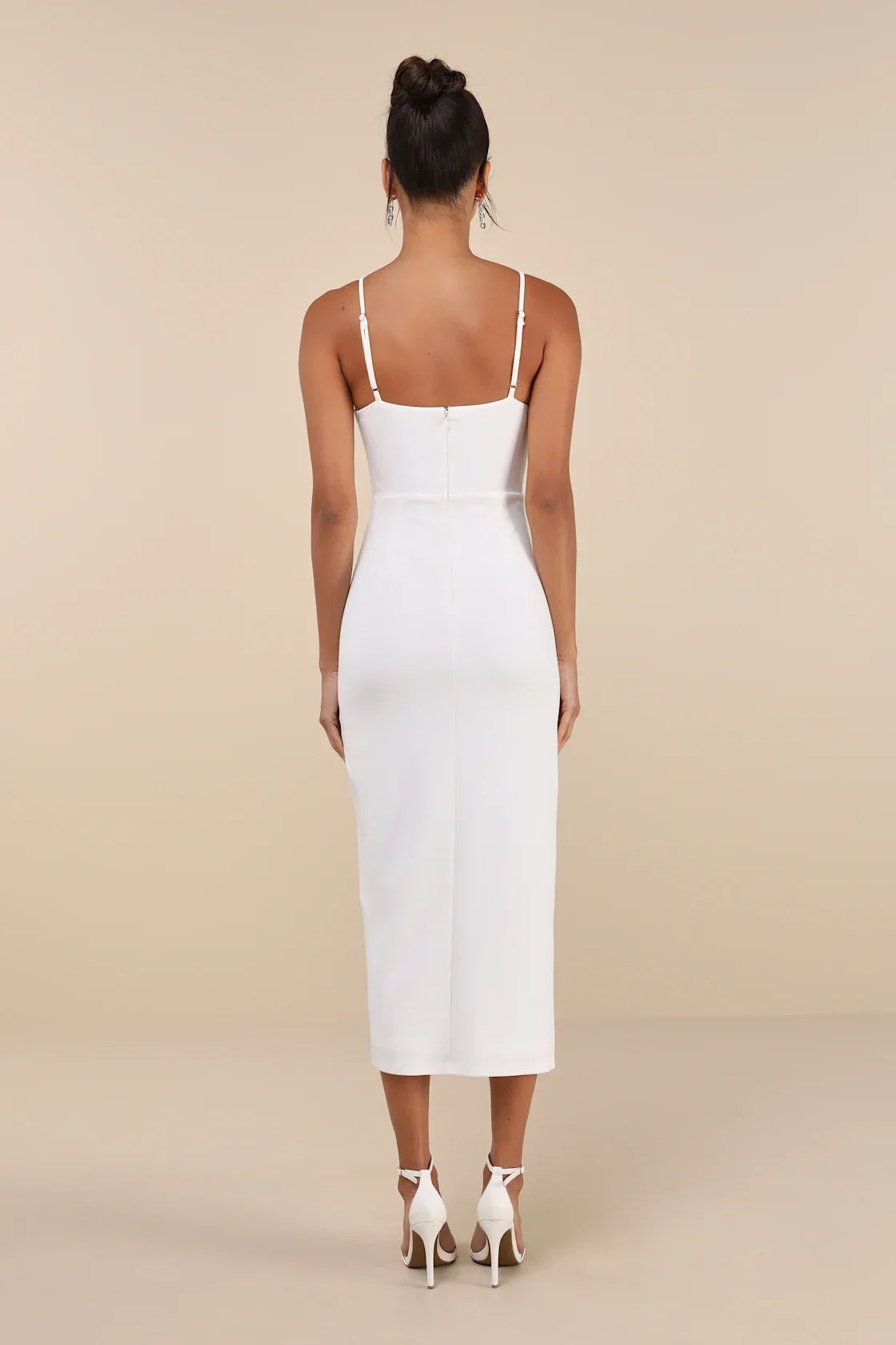 Always Turning Heads Magenta Bustier Tulip Midi Dress