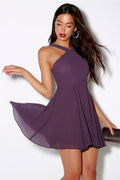 Forevermore Dusty Purple Skater Dress