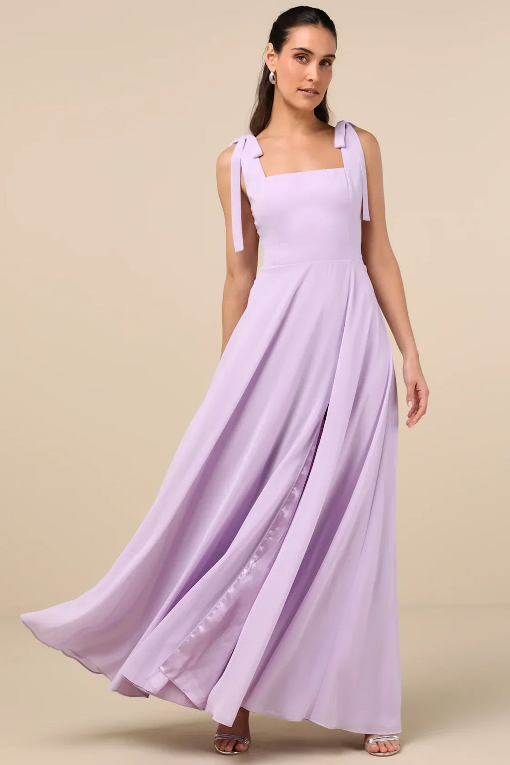 Love Me Forever Olive Green Tie-Strap Square Neck Maxi Dress