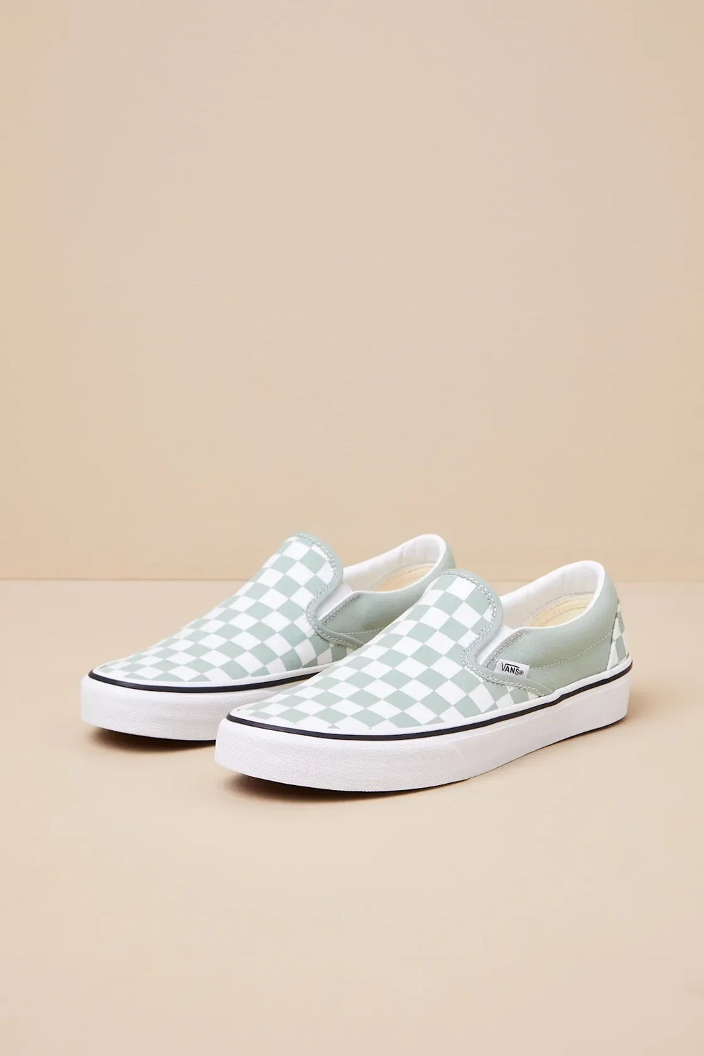 Classic Black & White Checkerboard Slip-On Sneakers