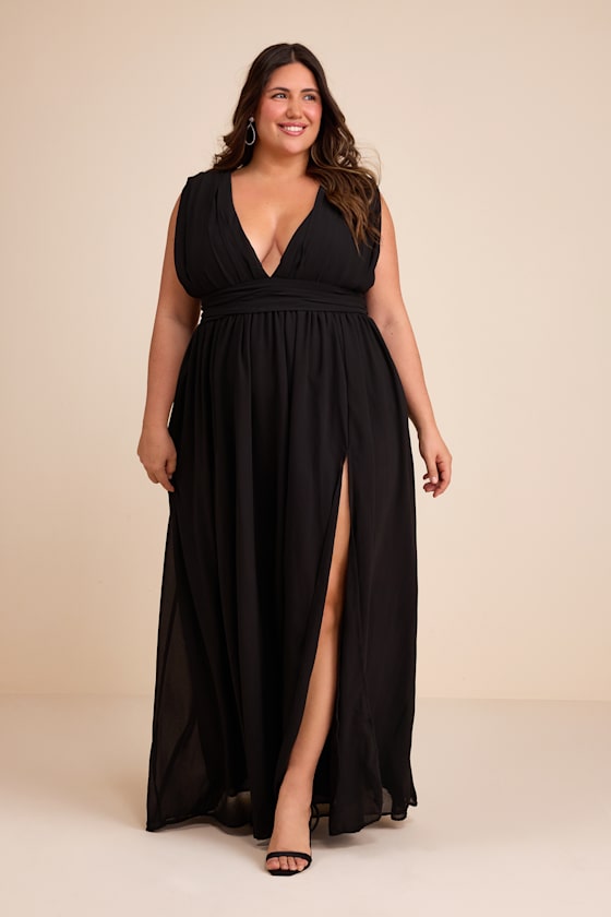 Heavenly Hues Black Maxi Dress