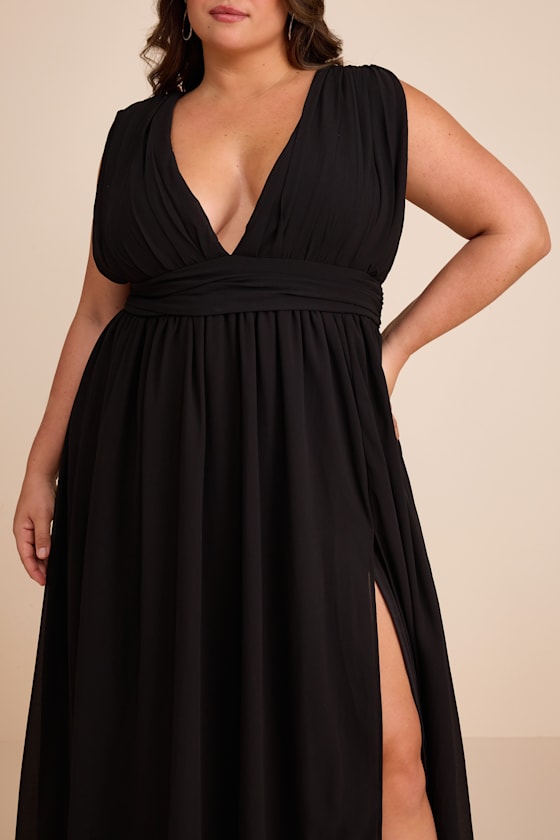 Heavenly Hues Black Maxi Dress