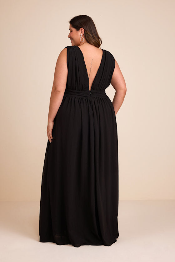 Heavenly Hues Black Maxi Dress