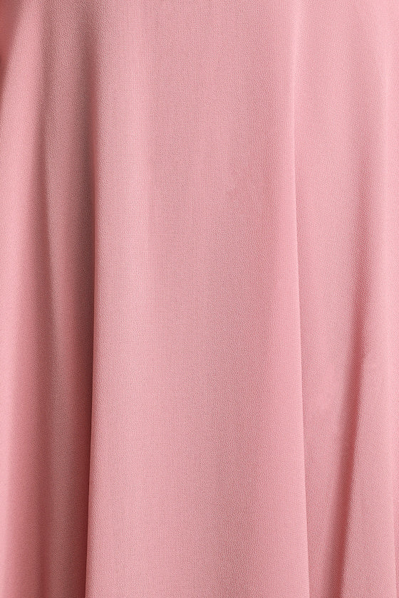 Abbington Dusty Lavender Off-the-Shoulder Maxi Dress