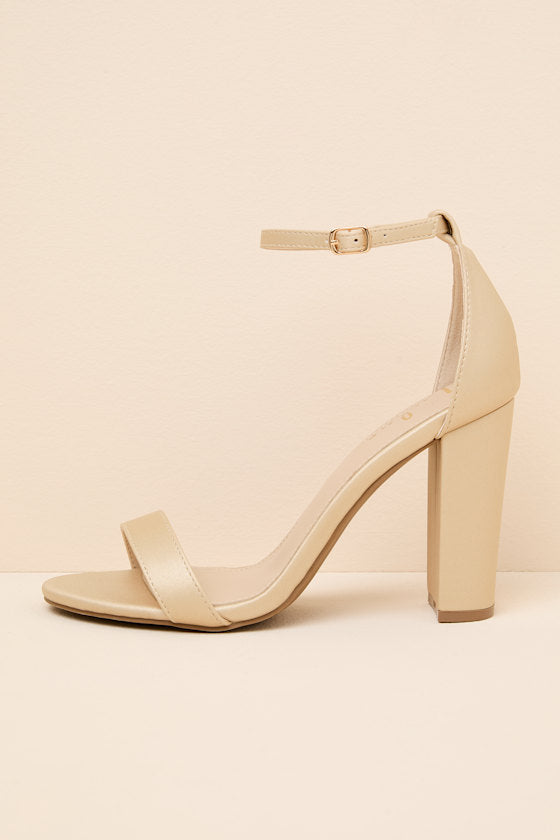 Taylor Gold Ankle Strap Heels