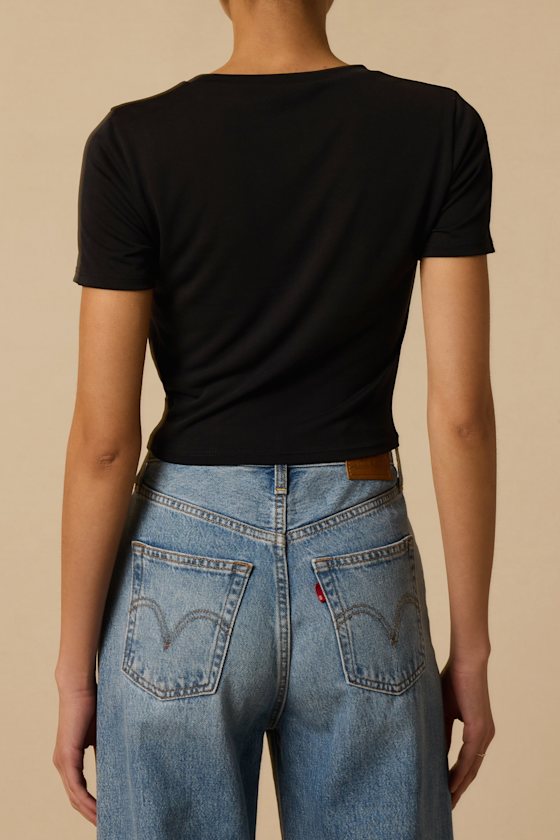 All-Access Pass Washed Black Crop Top