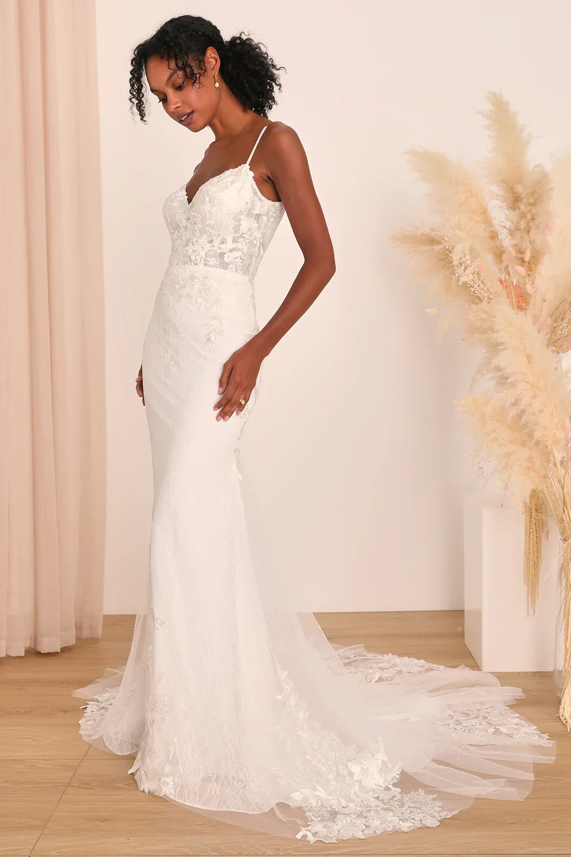 Everlasting Affection White Lace Backless Mermaid Maxi Dress