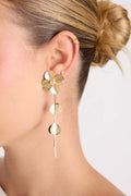 Francis Gold Flower Chain Drop Earrings