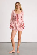 Brooky Light Pink Pointelle Knit Two-Piece Pajama Set